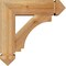 Ekena Millwork Imperial Arts and Crafts Rough Sawn Bracket w/ Offset Brace, Western Red Cedar, 6"W x 18"D x 18"H BKT0604X18X18IMP03RWR - alternate 3